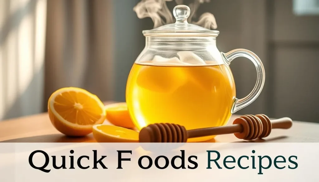 honey lemon tea brewing