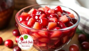cranberry apple sauce bowl.