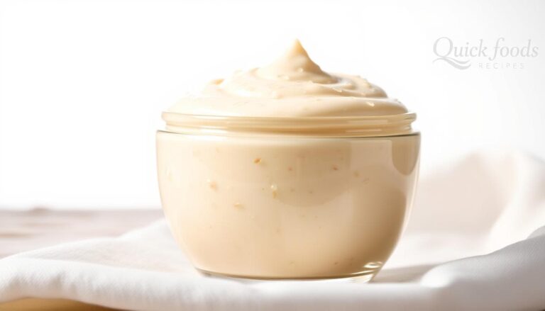 creamy horseradish sauce in a bowl.