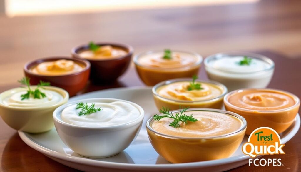 variations of horseradish sauce.